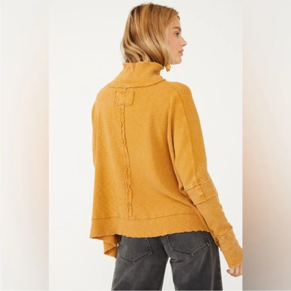 Free People • We The Free • Women’s Sunbaby Mock Neck Drop Shoulder Ribbed Top